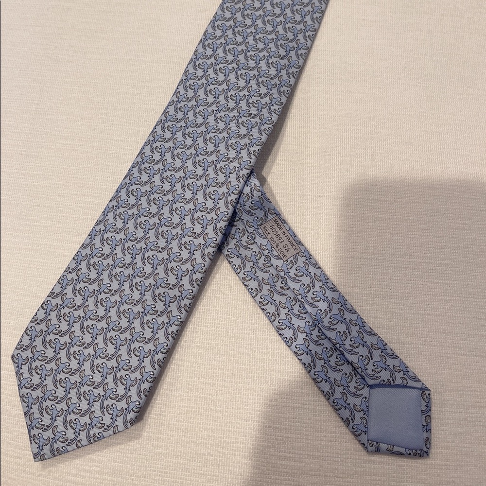 Hermes men 100% silk tie